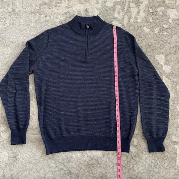 CANALI Wool and Cotton Blend Quarter-Zip Sweater large - Picture 3 of 11